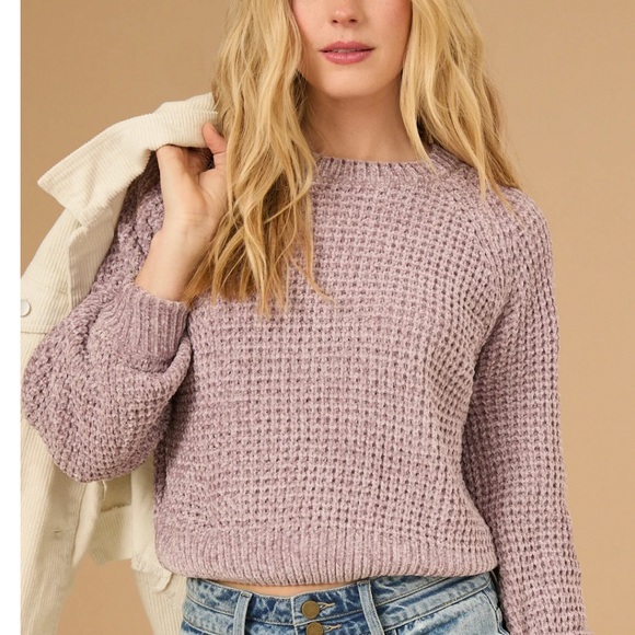 Cropped Sweater Altar’d State Robyn - Chenille - Picture 1 of 10